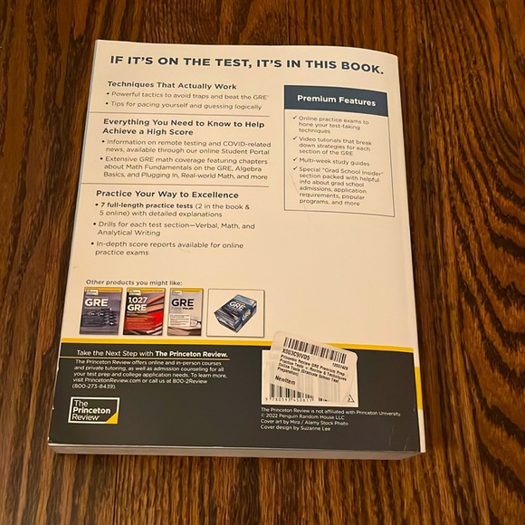 NWT Princeton Review GRE Premium Prep 2023 Version - Picture 2 of 6